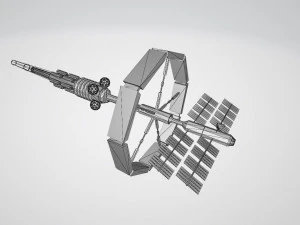 Orbital Spaceship 3D Model