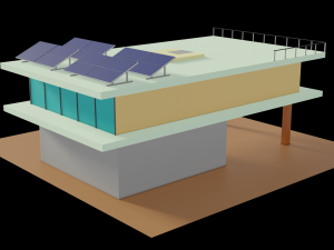 Low Poly Modern House Model 3D