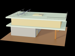 Low Poly Modern House Model 3D