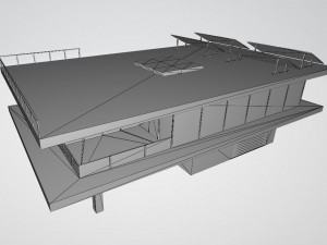 Low Poly Modern House Model 3D