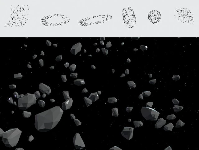 Asteroid Fields Pack 3D Model .c4d .max .obj .3ds .fbx .stl .blend