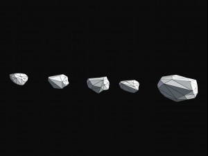 Asteroid Fields Pack Model 3D
