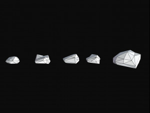 Asteroid Fields Pack Model 3D