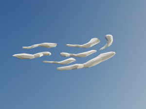 Low Poly Clouds Pack 3D Model