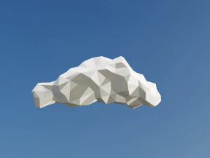D&uuml;ş&uuml;k Poli Bulut Paketi 3D Model
