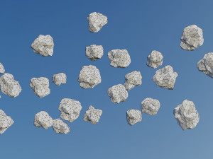 Low Poly Clouds Pack 3D Model