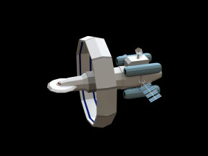 Spaceship Orbital 3D Model