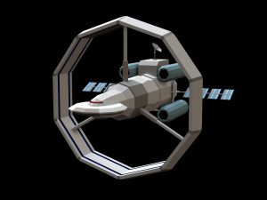 Spaceship Orbital 3D Model