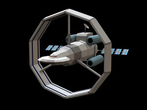 Orbital da Nave Espacial Modelo 3D