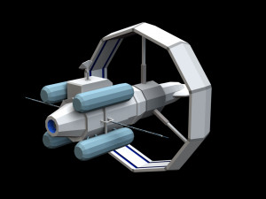 Spaceship Orbital 3D Model