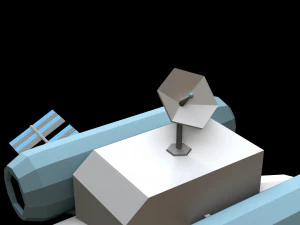 Spaceship Orbital 3D Model