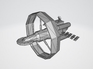 Spaceship Orbital 3D Model