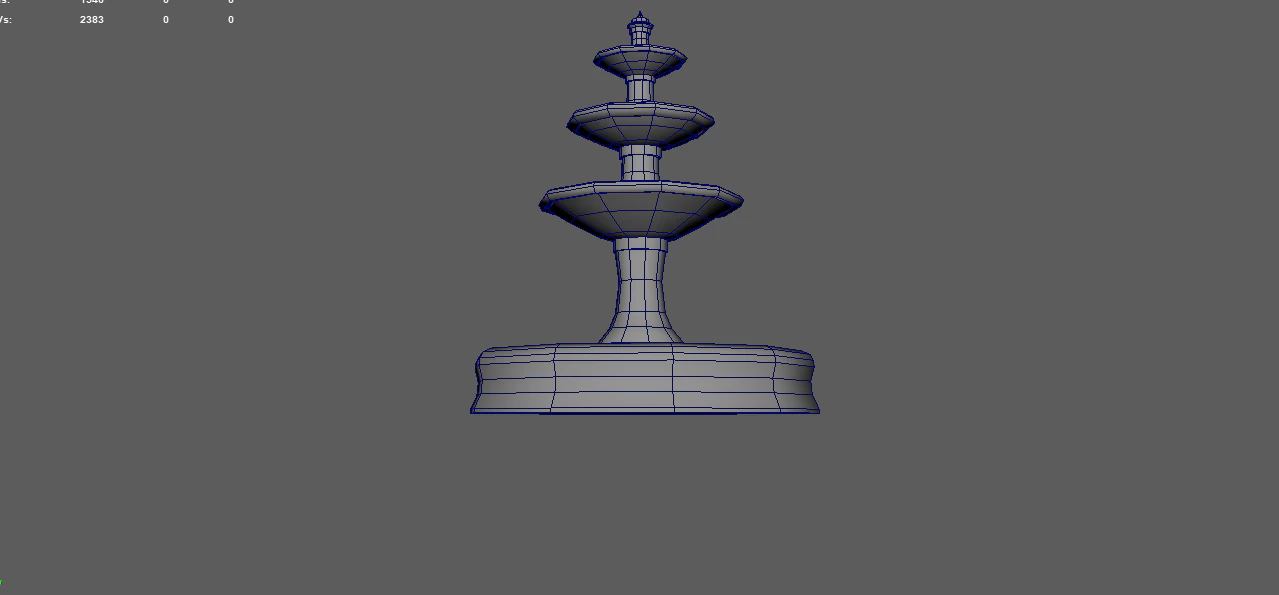 Fountain 3D Model .c4d .max .obj .3ds .fbx .stl .blend 