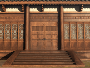 Asian Japanese Realistic Building 3D Модель