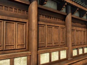 Asian Japanese Realistic Building 3D Модель