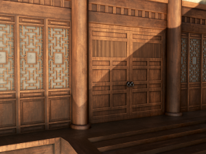 Asian Japanese Realistic Building 3D Модель