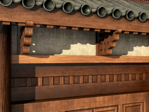 Asian Japanese Realistic Building 3D Модель
