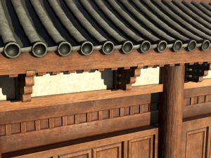 Asian Japanese Realistic Building 3D Модель