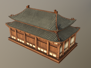 Asian Japanese Realistic Building 3D Модель