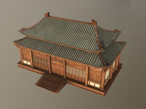 Asian Japanese Realistic Building 3D Модель
