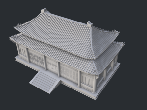 Asian Japanese Realistic Building 3D Модель