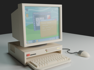 Retro computer Modèle 3D