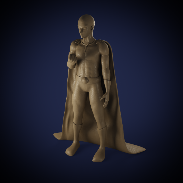 One Punch Man Model Cetak 3D .c4d .max .obj .3ds .fbx .stl .blend 