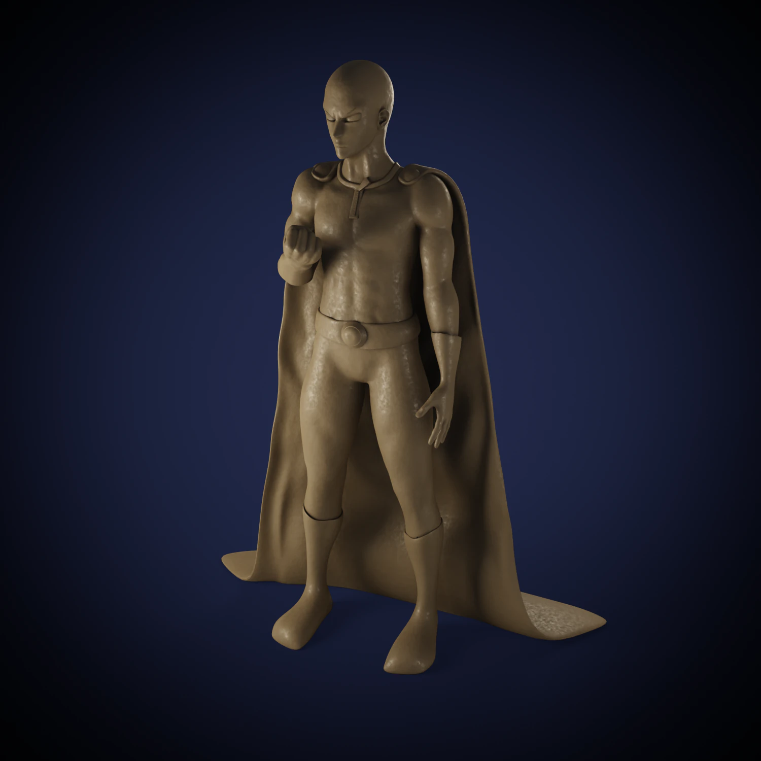 One Punch Man 3D Print Model .c4d .max .obj .3ds .fbx .stl .blend 