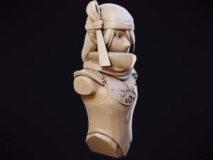 Sheik Bust - Zelda Ocarina of Time 3D print model 3D Print Model