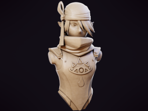Sheik Bust - Zelda Ocarina of Time 3D print model 3D Принт Модель