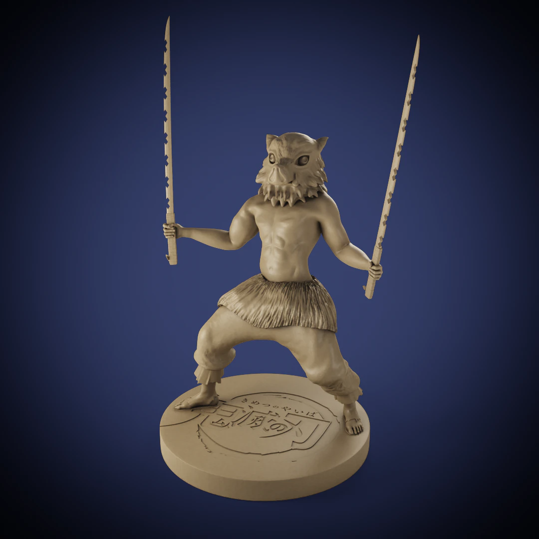 Inosuke - Demon Slayer 3D Print Model .c4d .max .obj .3ds .fbx .stl .blend 