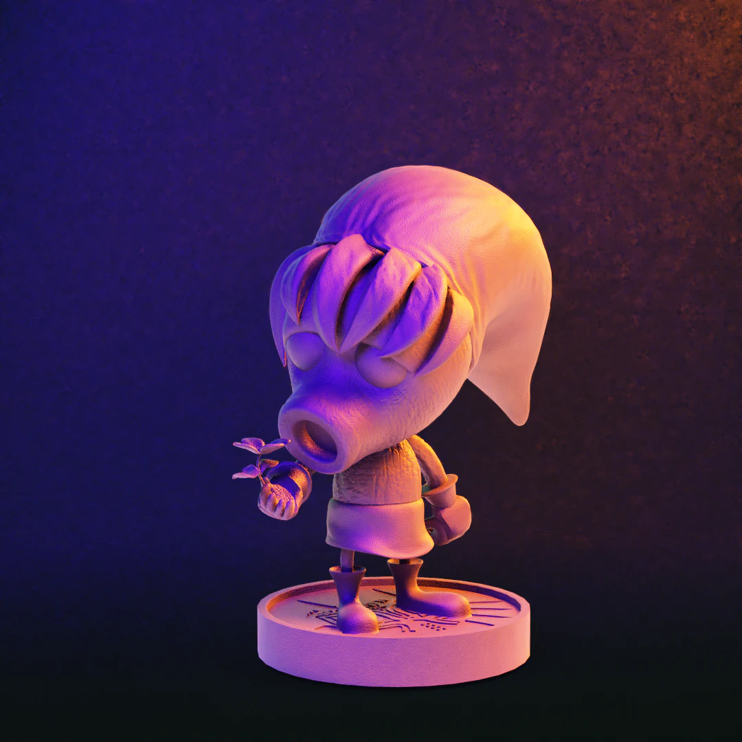 Deku Scrub Link - Majoras Mask 3D Print Model .c4d .max .obj .3ds .fbx .stl .blend 