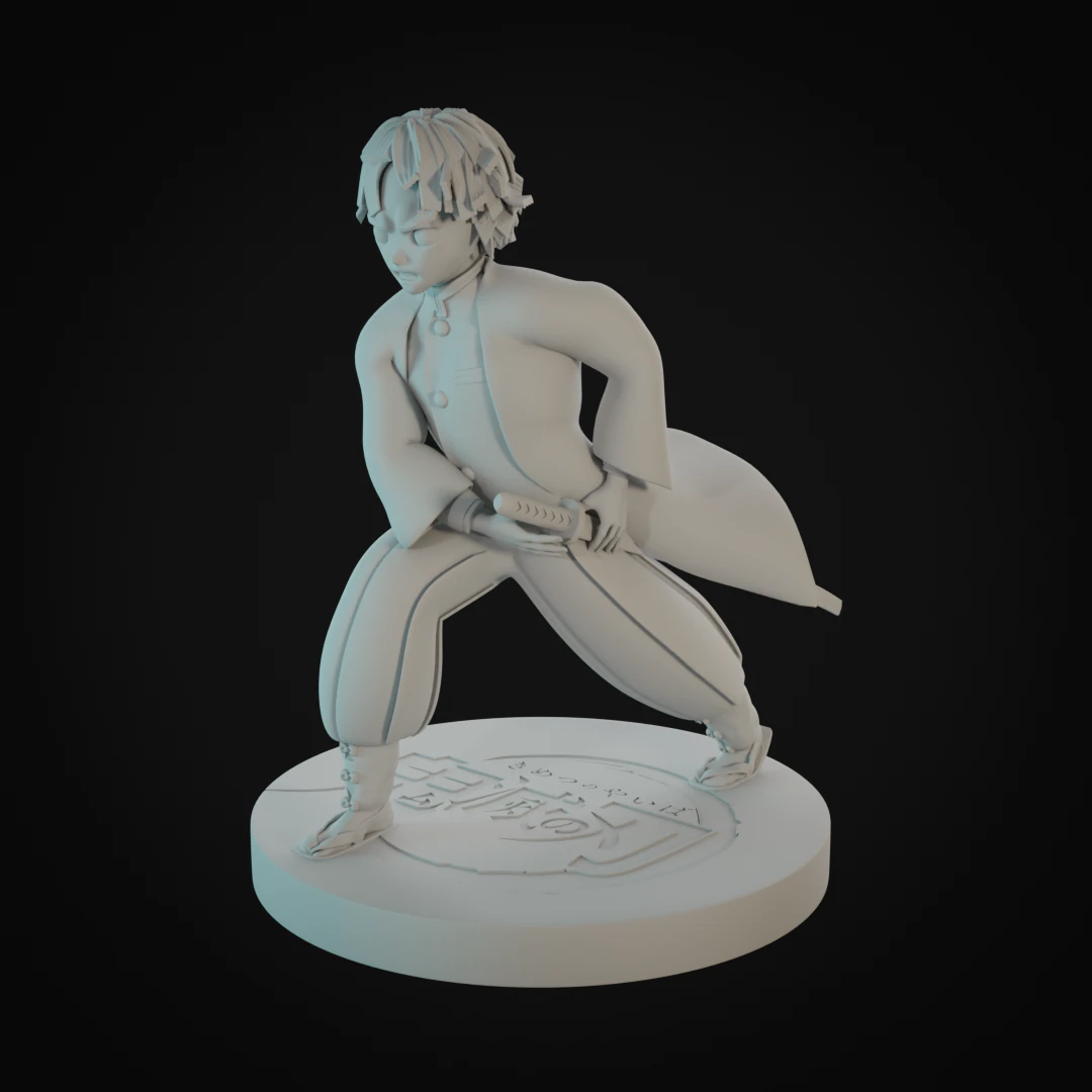 Zenitsu - Demon Slayer 3D Print Model .c4d .max .obj .3ds .fbx .stl .blend 