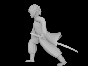Zenitsu - Demon Slayer Model Cetak 3D