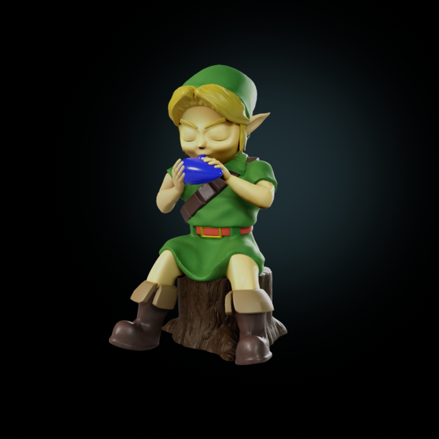 Young Link Ocarina of Time from Zelda Majoras Mask - 3D Print Model by  BlueAzureArt