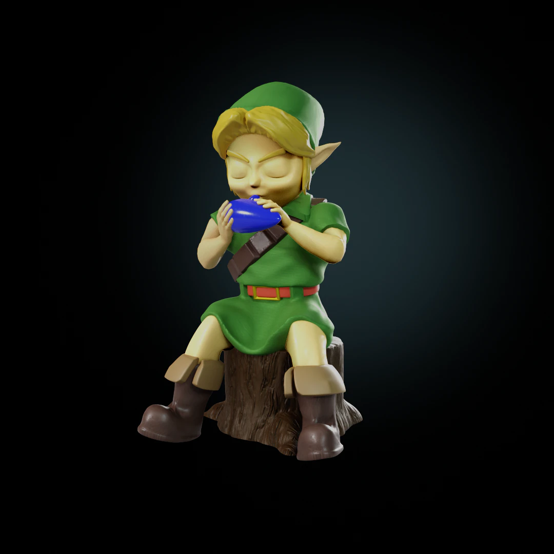 Young Link - Zelda Ocarina of TIme 3D Print Model .c4d .max .obj .3ds .fbx .stl .blend 