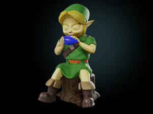 영 링크 - TIME의 젤다 오카리나 3D 프린트 모델