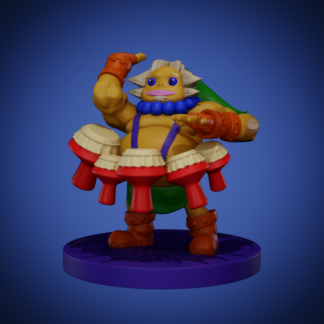 Goron Link - Majoras Mask Model Cetak 3D .c4d .max .obj .3ds .fbx .stl .blend 