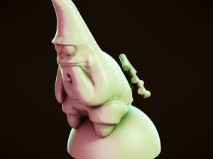 Патрик Стар &mdash; Мыслитель 3D Принт Модель