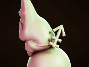 Патрик Стар &mdash; Мыслитель 3D Принт Модель