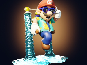 Super Mario Sunshine 3Dプリントモデル