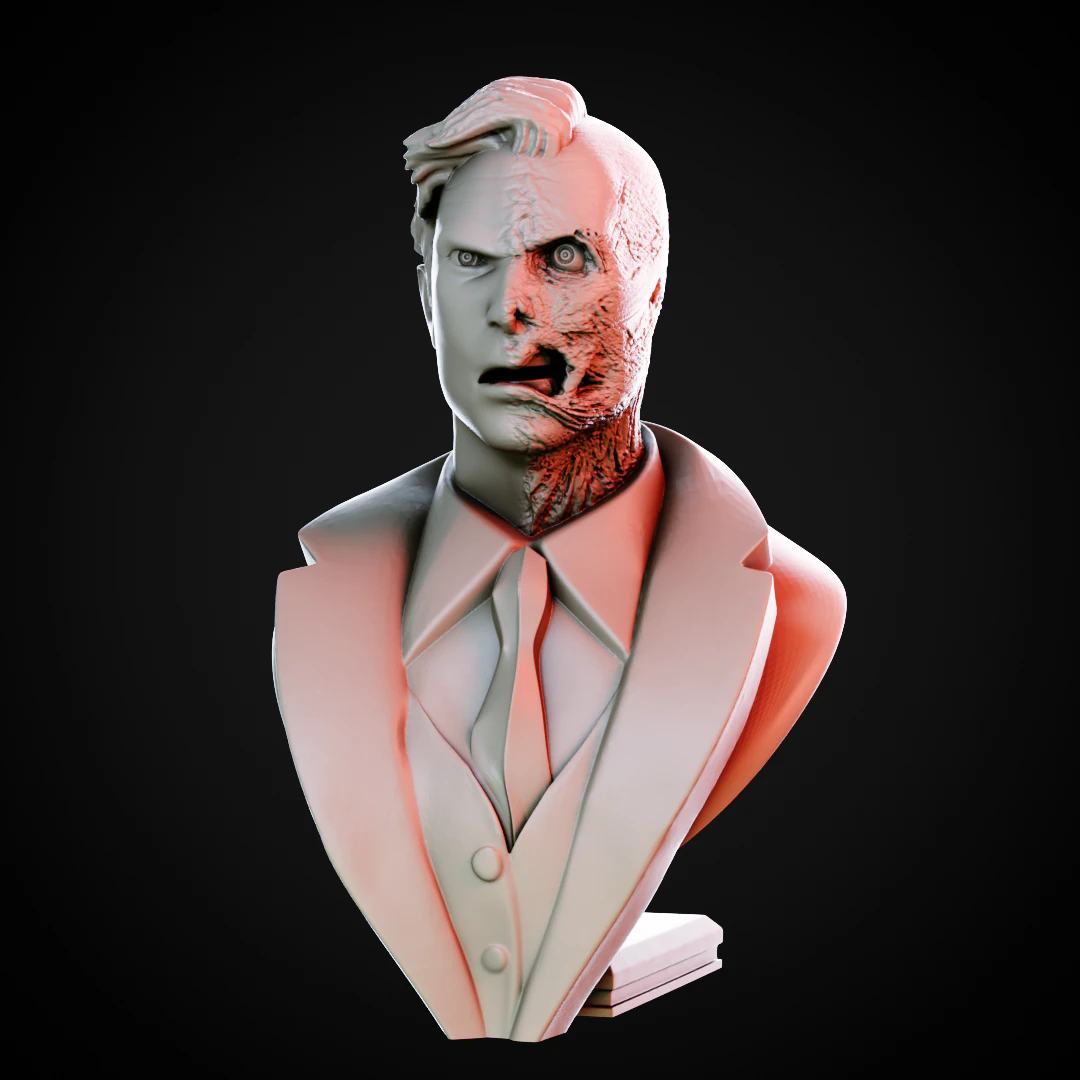 Batman Arkham &ndash; Two-Face 3D Druckmodell .c4d .max .obj .3ds .fbx .stl .blend 