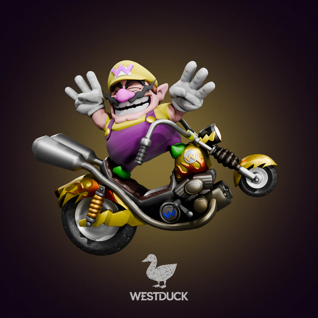 Wario - Super Smash Bros Ultimate 3D Print Model .c4d .max .obj .3ds .fbx .stl .blend