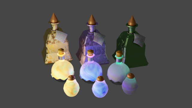 Potion 3D 모델 .c4d .max .obj .3ds .fbx .stl .blend 