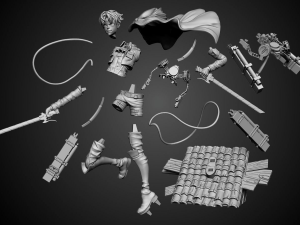 Levi Ackerman Attack on Titan model for printing 3Dプリントモデル