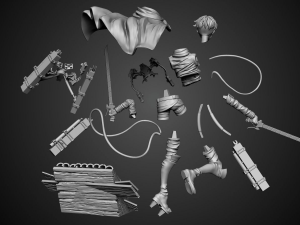 Levi Ackerman Attack on Titan model for printing 3Dプリントモデル