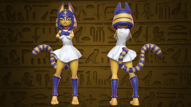 Ankha Dancing cat Animal crossing 3D print model toy 3D Принт Модель .c4d .max .obj .3ds .fbx .stl .blend 