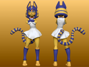 Ankha Dancing cat Animal crossing 3D print model toy 3D Принт Модель