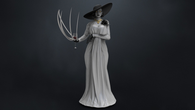 Lady Dimitrescu Alcina Resident evil 8 village 3D print model 3D Print Model .c4d .max .obj .3ds .fbx .stl .blend 