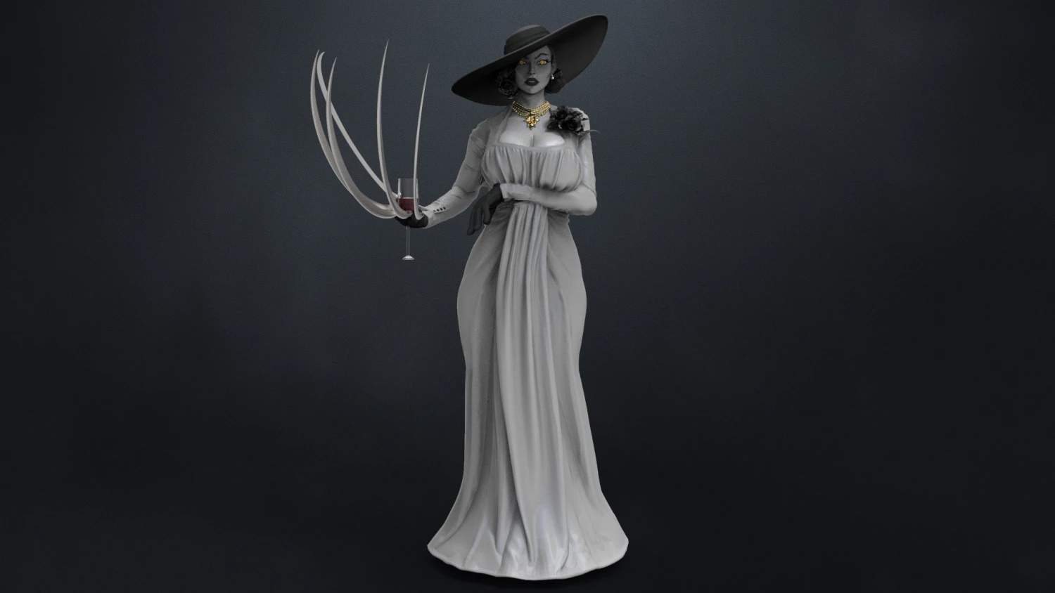 Modello di stampa 3D del villaggio di Lady Dimitrescu Alcina Resident evil 8 Modello di stampa 3D .c4d .max .obj .3ds .fbx .stl .blend 